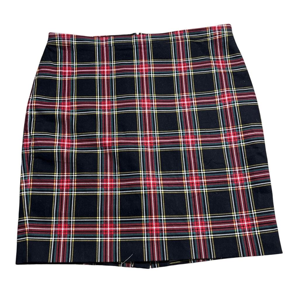 Women’s 16 J.Crew Red Plaid Skirt Red Tartan Size 16 - Picture 2 of 6